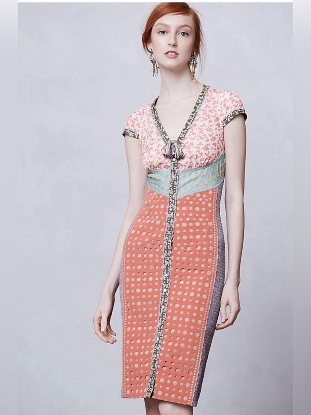 ♥️ BYRON LARS | Body Contouring Patchwork Dress - sz 8